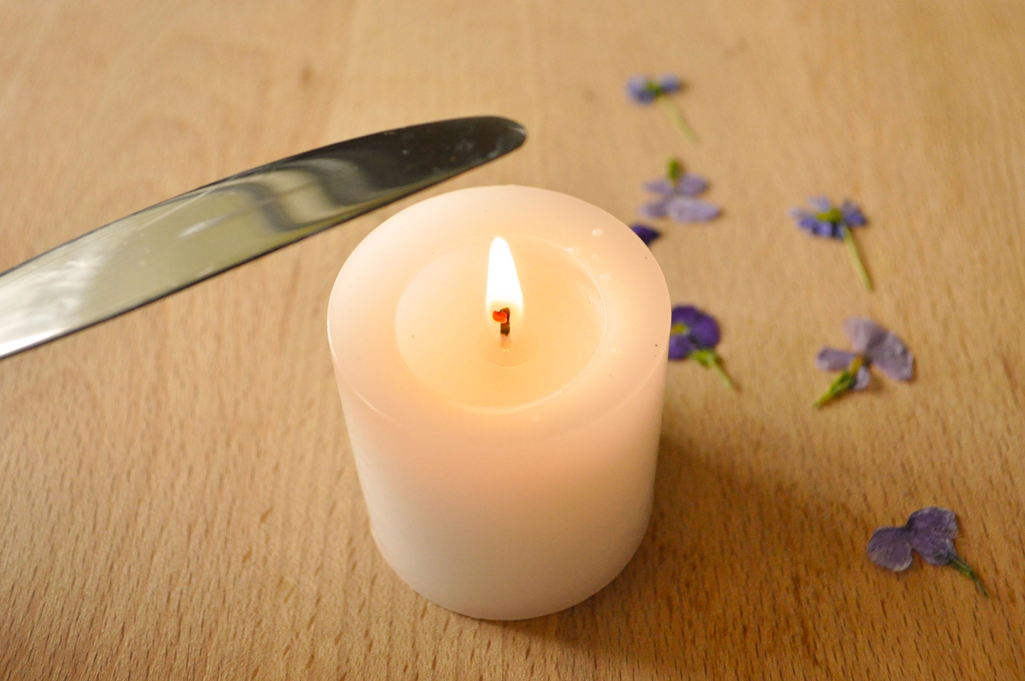 Pressed Flower Candle DIY Home